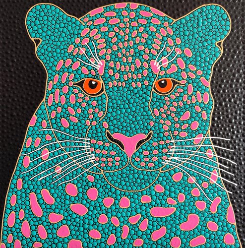 Cosmic Leopard von Oxana Lazari, Malerei kaufen auf Singulart