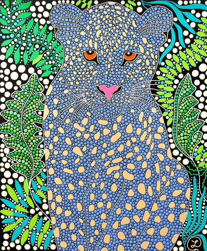 Eye of the Jungle 2 van Oxana Lazari, Schilderij te koop op Singulart