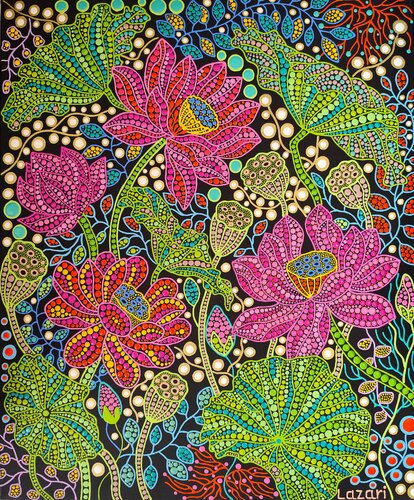 Lotus Serenity von Oxana Lazari, Malerei kaufen auf Singulart
