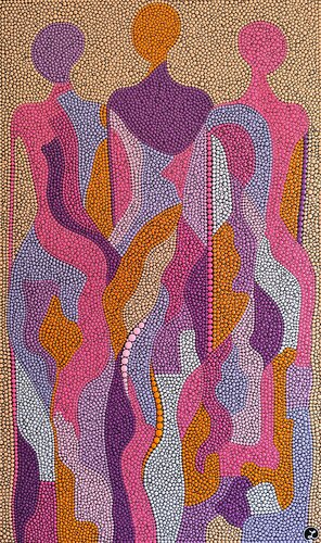 Connected Souls by Oxana Lazari, Painting for Sale on Singulart