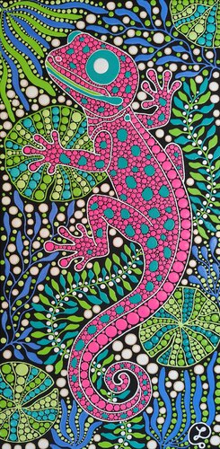 Pink Lizard von Oxana Lazari, Malerei kaufen auf Singulart