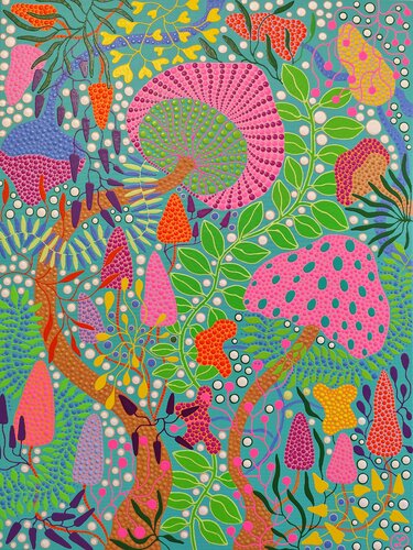 Psychedelic Garden de Oxana Lazari, Pintura a la venta en Singulart