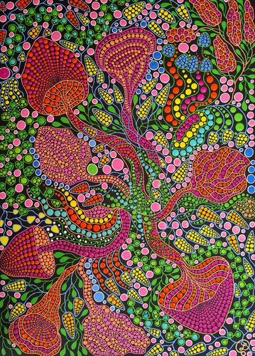Mushrooms Forest von Oxana Lazari, Malerei kaufen auf Singulart