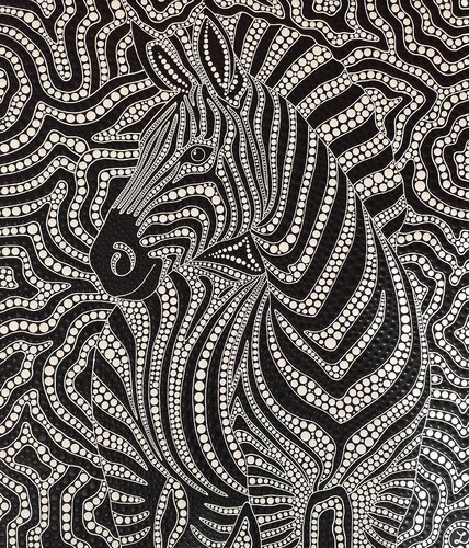 Zebra Labyrinth van Oxana Lazari, Schilderij te koop op Singulart