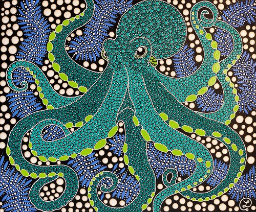 Octopus 3 de Oxana Lazari, Pintura a la venta en Singulart