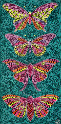 Butterfly Fiesta de Oxana Lazari, Pintura a la venta en Singulart
