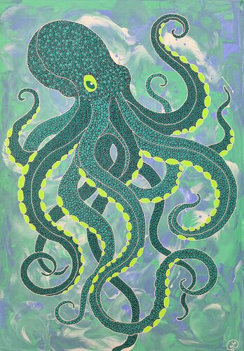 Ocean Pulse par Oxana Lazari, Peinture en vente sur Singulart