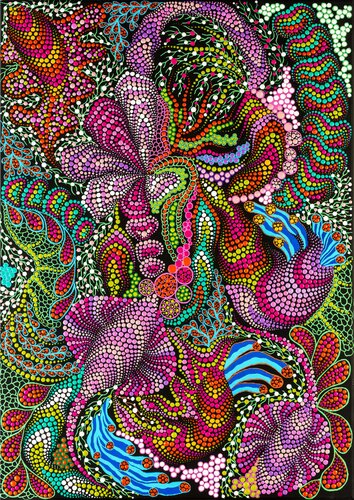 Pink Coral Garden by Oxana Lazari, Print for Sale on Singulart
