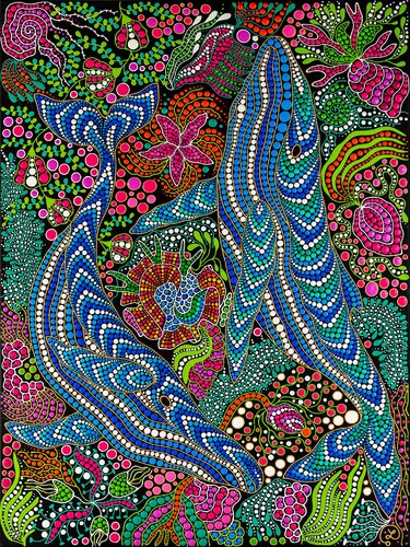 Whale Spirit von Oxana Lazari, Druck kaufen auf Singulart