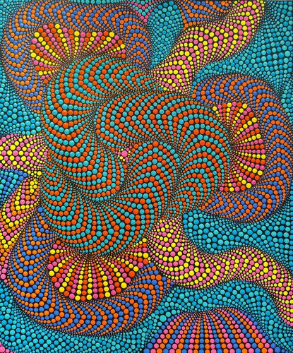 Psychedelic Vibration by Oxana Lazari, Painting for Sale on Singulart