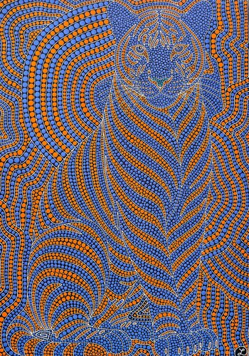 Electric Tiger by Oxana Lazari, Painting for Sale on Singulart