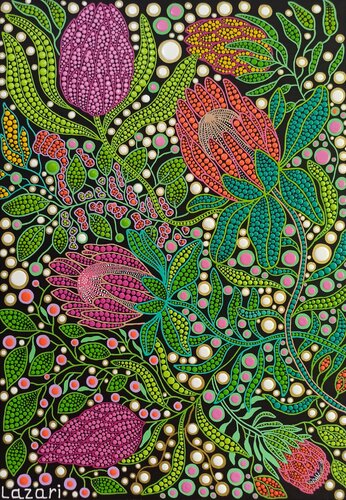 Protea by Oxana Lazari, Painting for Sale on Singulart