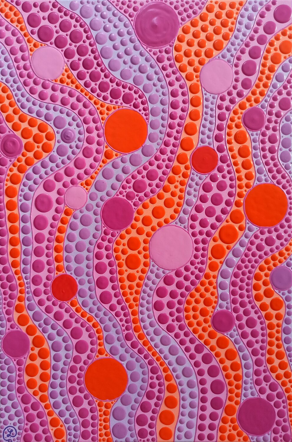 Pink Dotscape Oxana Lazari