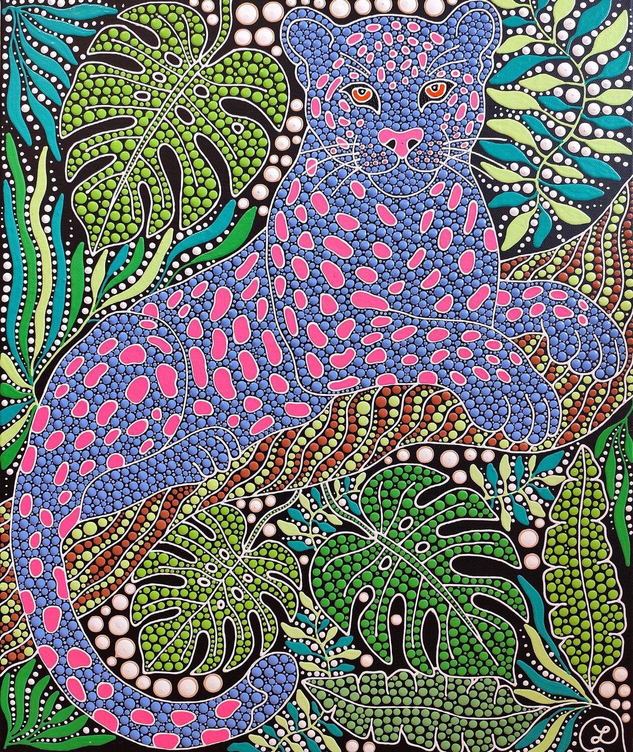 Leopard in the Lush Garden Oxana Lazari