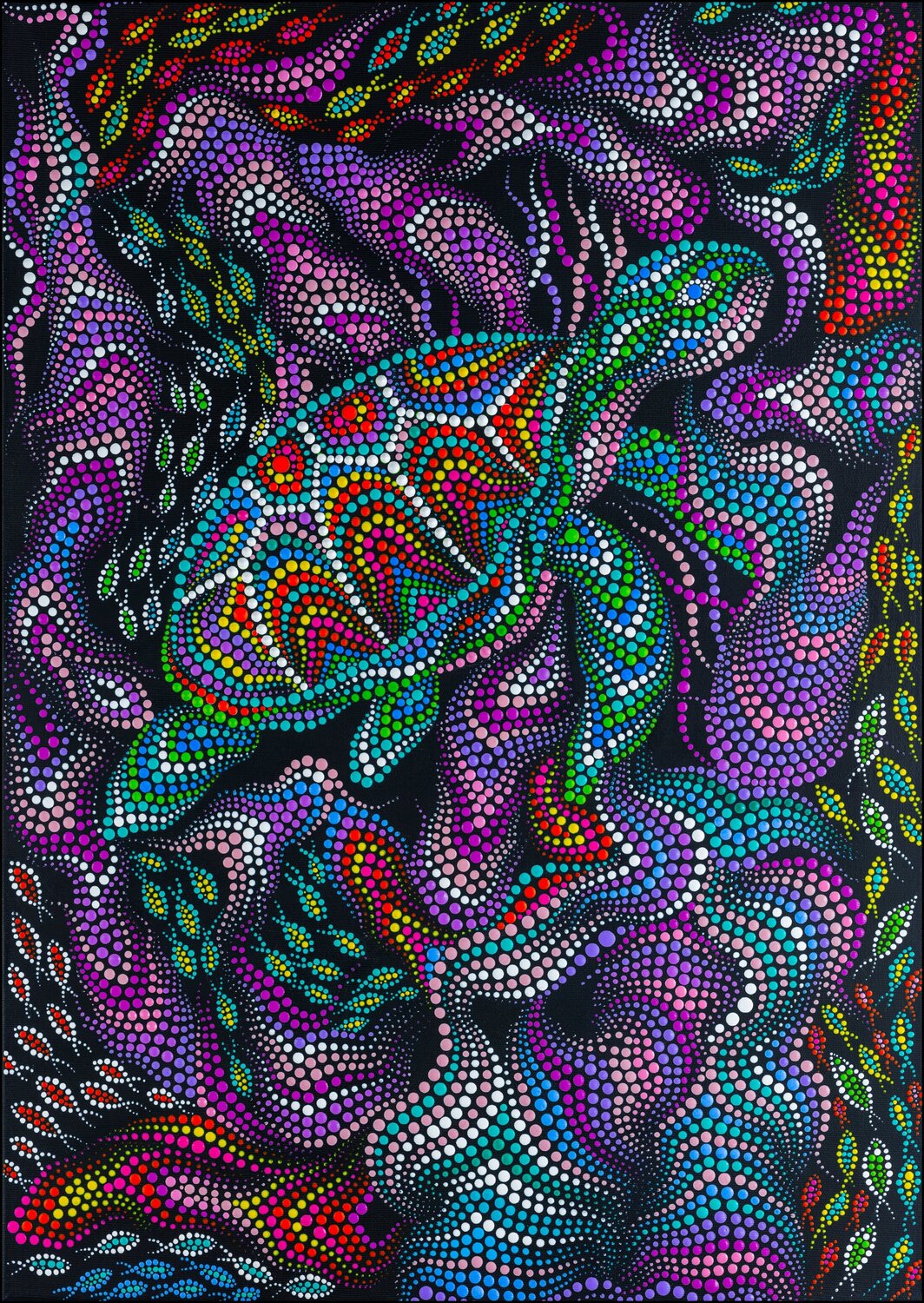 Cosmic Sea Turtle Oxana Lazari Afdruk te koop