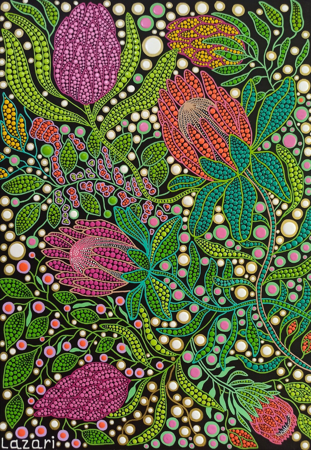 Protea Oxana Lazari Original painting for sale