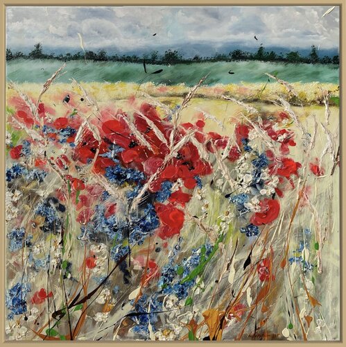 Poppy fields di Liliya Kirchberger, Pittura in vendita su Singulart