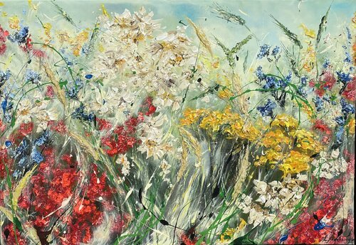 Wild Flowers Harmony von Liliya Kirchberger, Malerei kaufen auf Singulart