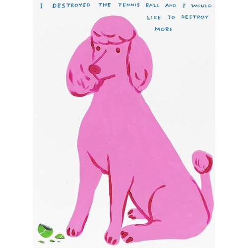 I Destroyed the Tennis Ball di David Shrigley, Stampa in vendita su Singulart