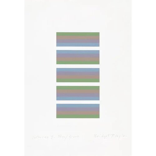 Intervals 3 'Blue/Green' by Bridget Riley, Print for Sale on Singulart