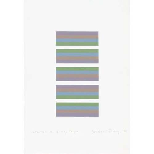 Intervals 3 'Green/Purple' by Bridget Riley, Print for Sale on Singulart