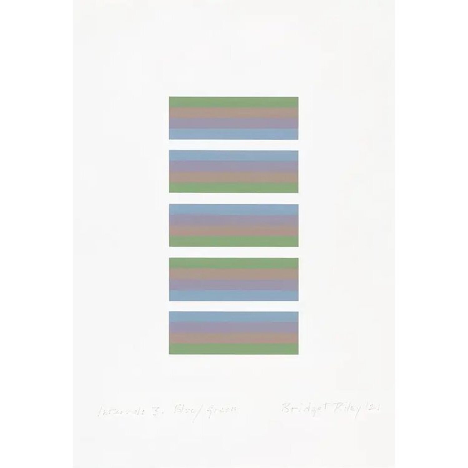 Intervals 3 'Blue/Green' Bridget Riley