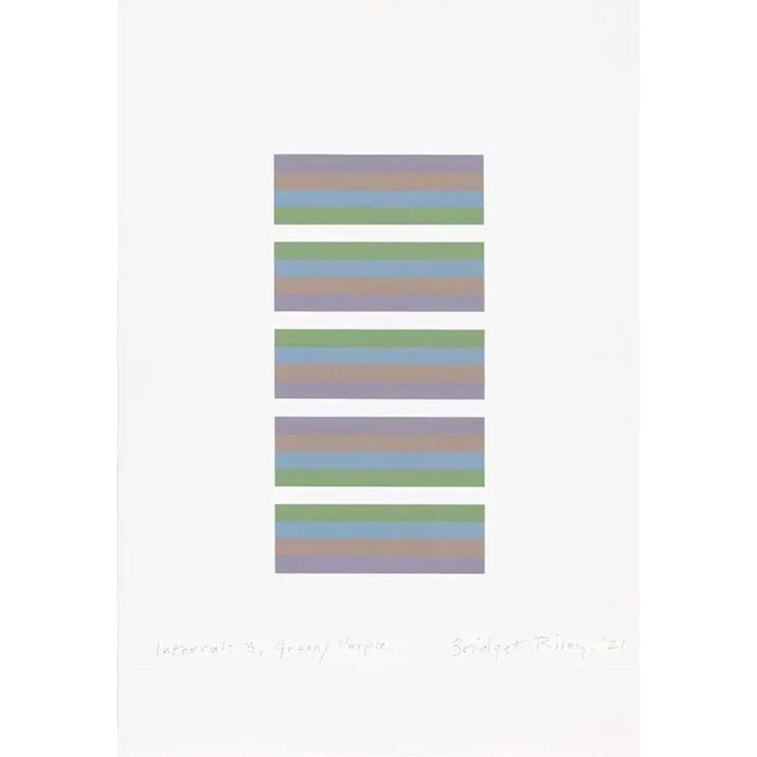Intervals 3 'Green/Purple' Bridget Riley