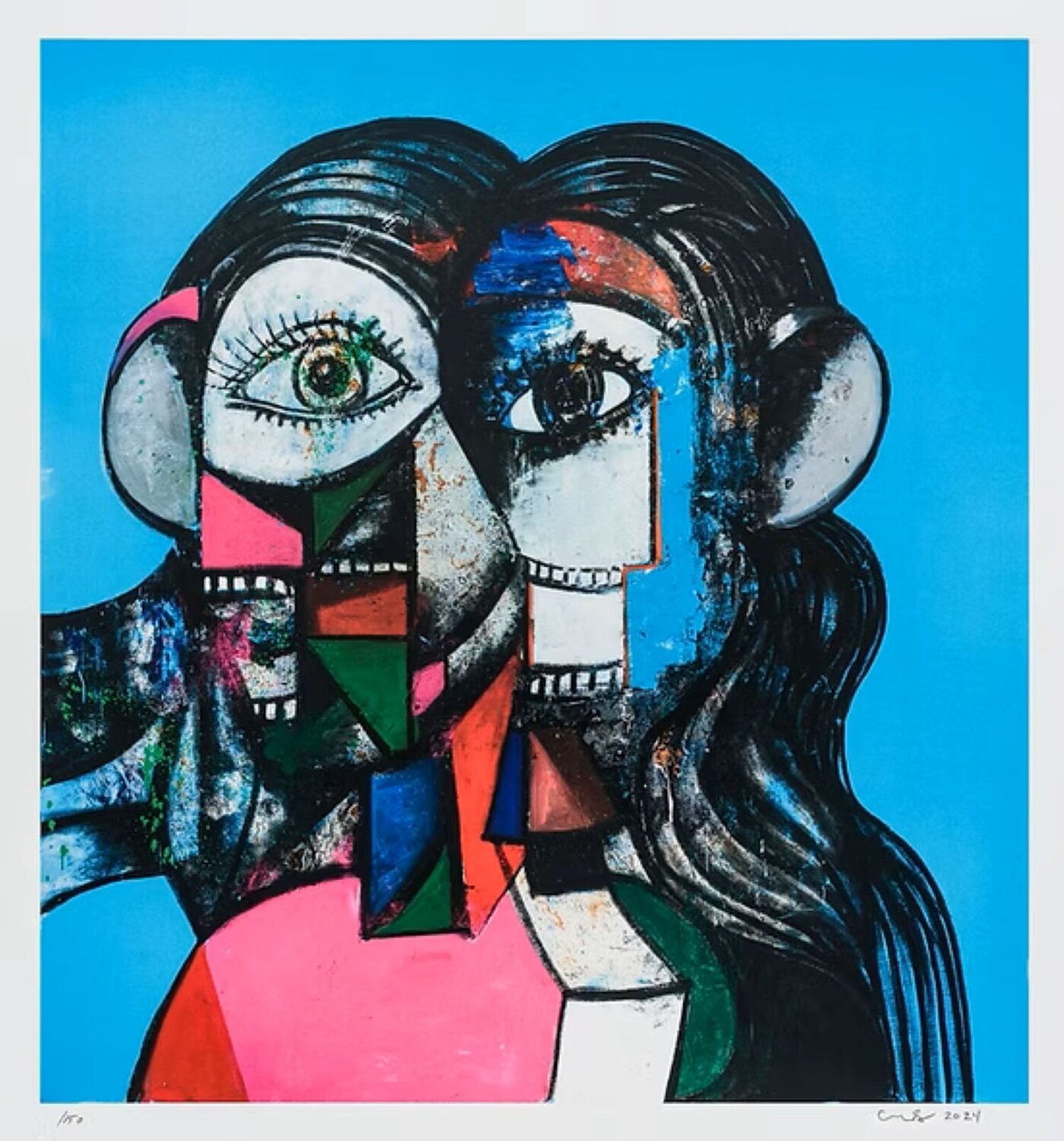 Prismatic Head George Condo Afdruk te koop