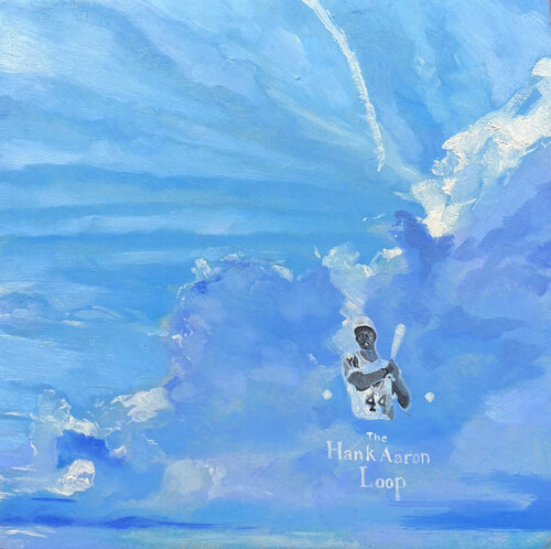Hank Aaron Loop (Skyscape, Baseball, Icon, Legend) von Annieo Klaas, Malerei kaufen auf Singulart