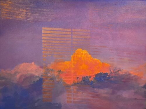 Golden Honey Evening de Annieo Klaas, Pintura a la venta en Singulart
