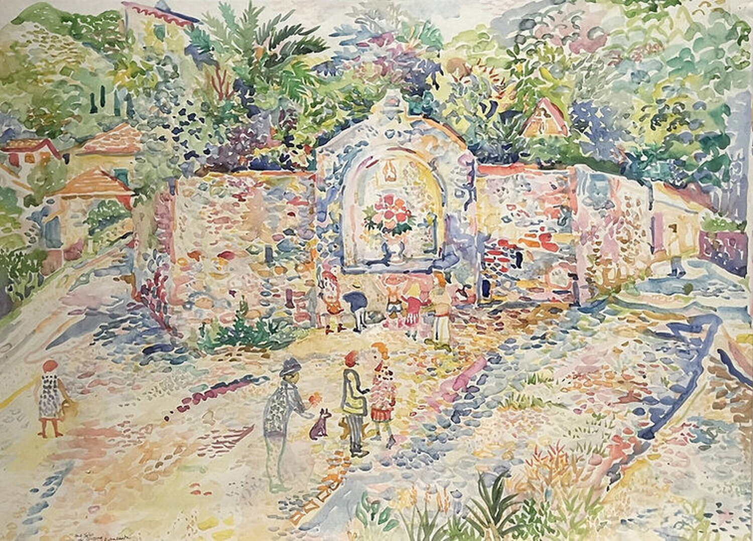 Fred Yates The Blessing, Pietra Santa Fred Yates Dipinto originale in vendita