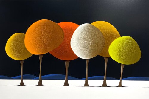 Les arbres 06.10.24 by Laurent Bouro, Painting for Sale on Singulart