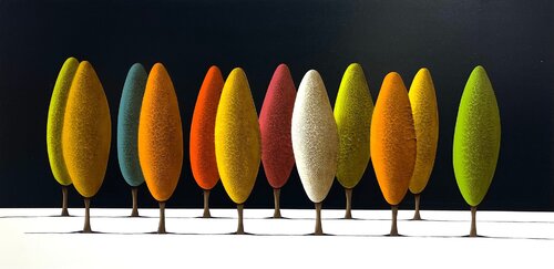 Les arbres 03.10.24 by Laurent Bouro, Painting for Sale on Singulart