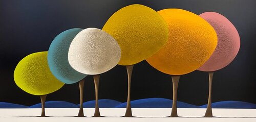 Les arbres 09.10.24 by Laurent Bouro, Painting for Sale on Singulart