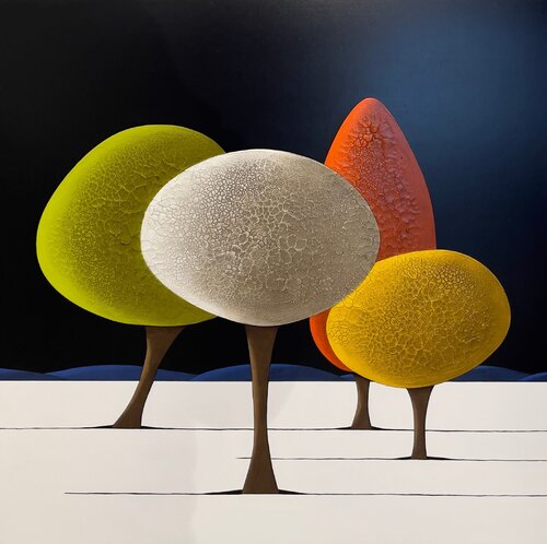 Les arbres 11.10.24 by Laurent Bouro, Painting for Sale on Singulart