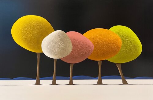 Les arbres 07.10.24 by Laurent Bouro, Painting for Sale on Singulart