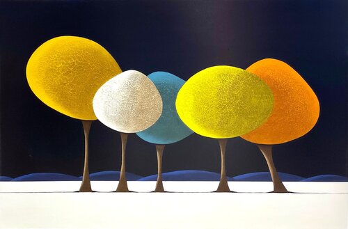 Les arbres 10.11.25 by Laurent Bouro, Painting for Sale on Singulart