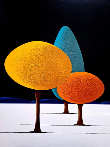 Les arbres 04.10.25 van Laurent Bouro, Schilderij te koop op Singulart