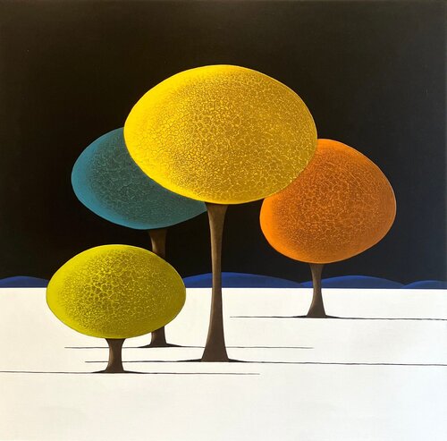 Les arbres 03.10.25 van Laurent Bouro, Schilderij te koop op Singulart
