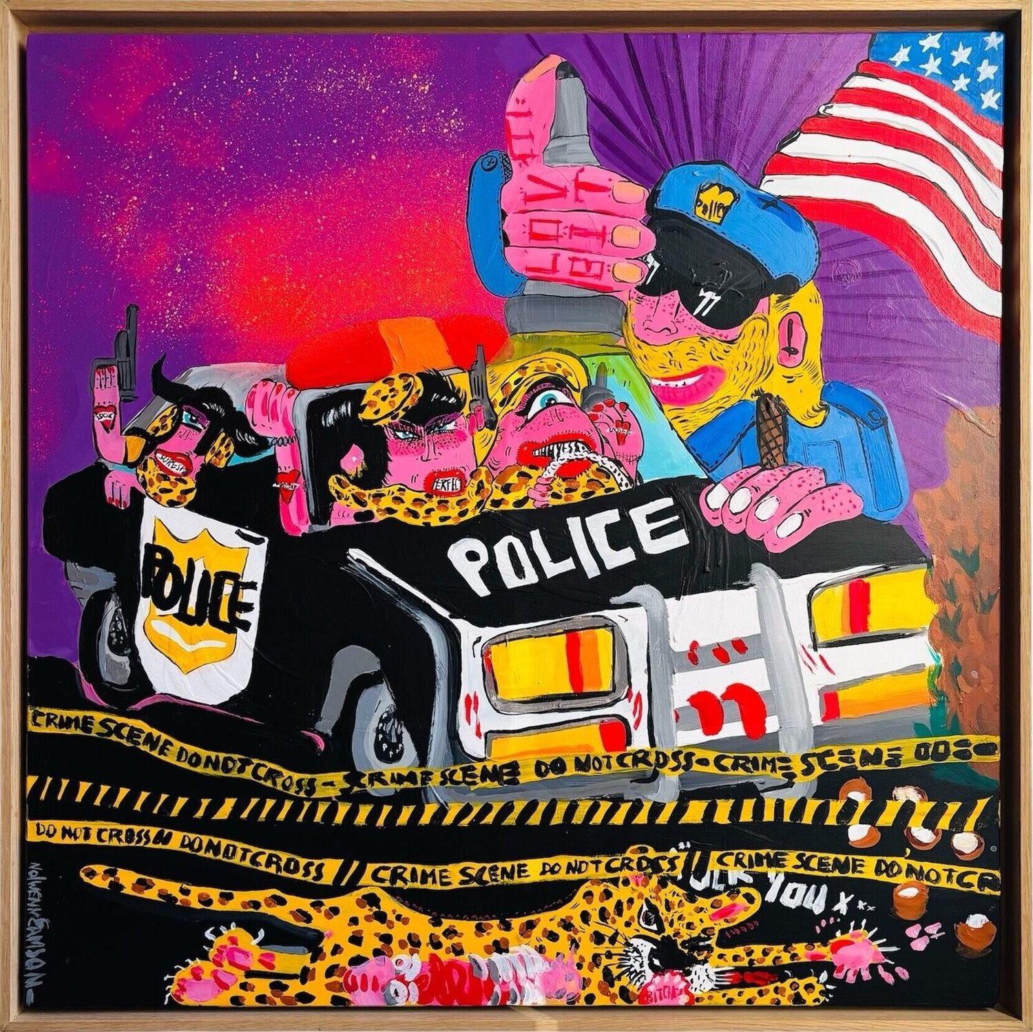 Scene of the crime Nolwenn Samson Originalgemälde zu verkaufen