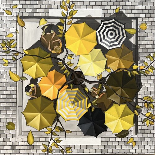 La place jaune de Perrine Vilmot, Pintura a la venta en Singulart