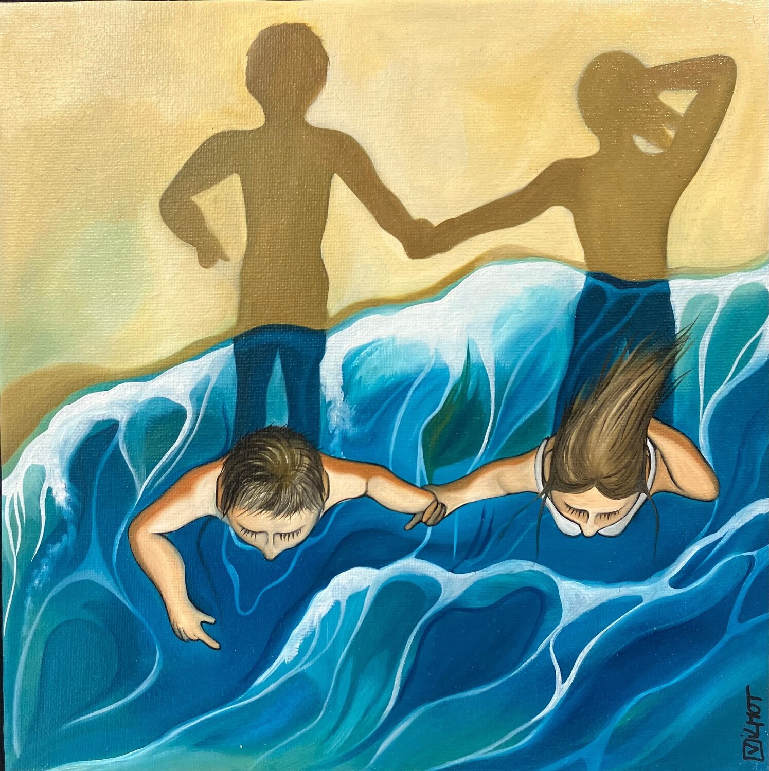 Baignade Perrine Vilmot Dipinto originale in vendita