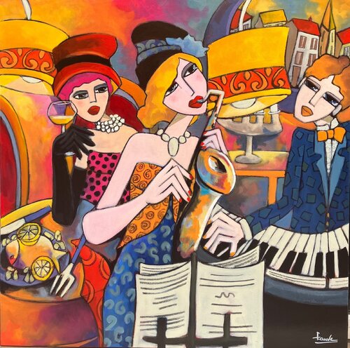 C'est la fête van Fauve, Schilderij te koop op Singulart