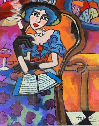 Femme à la cigarette by Fauve, Painting for Sale on Singulart