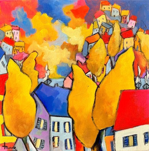 Bientôt les vacances by Fauve, 油畫 for Sale on Singulart