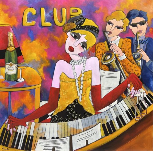 Champagne à gogo di Fauve, Pittura in vendita su Singulart