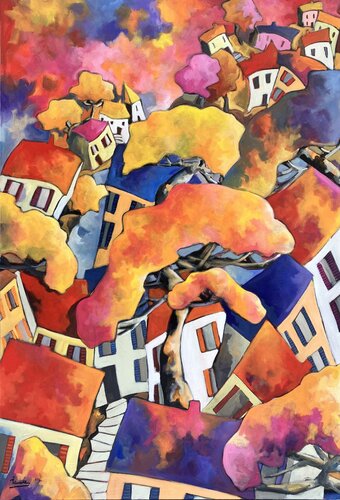 Coucher de soleil by Fauve, Painting for Sale on Singulart