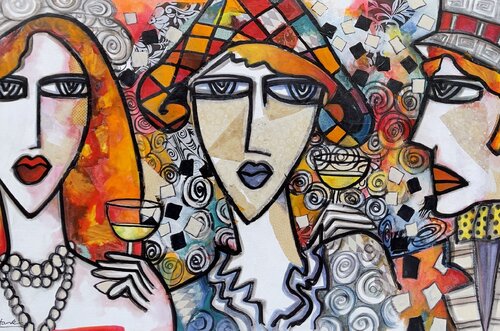 Arlequine - Arlequins by Fauve, Painting for Sale on Singulart