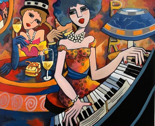 Une soirée tous les deux van Fauve, Schilderij te koop op Singulart