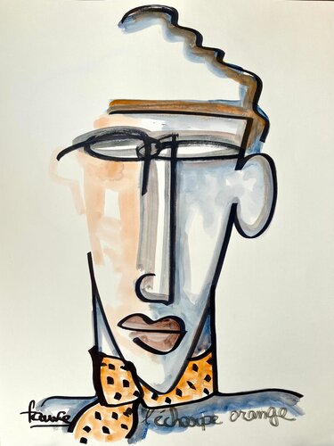 L'echarpe Orange by Fauve, 회화 for Sale on Singulart